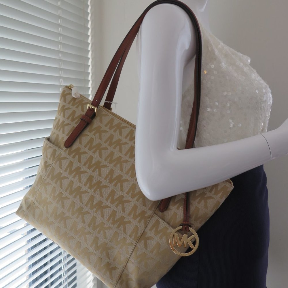 Michael Kors Jet Set MK Tote Beige/Camel/Luggage